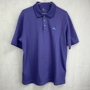 Tommy Bahama Polo Shirt Purple Collared Mens Sz M